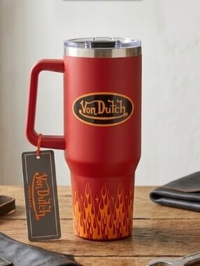 NWT VON DUTCH 40oz City of Angels Insulated Stainless Steel Tumbler